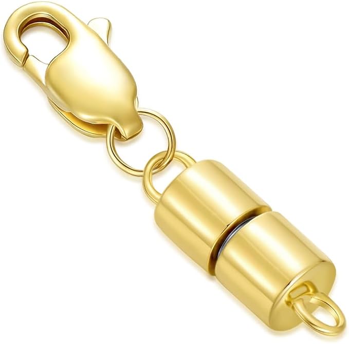 10K Real Gold Necklace Connector Extender Clasps for DIY Bracelet Jewelry Making, Lobster Clasp Extender Necklace Clasp Connector Bracelet Extension, Double Lobster Clasp 10K Gold(Style 6)