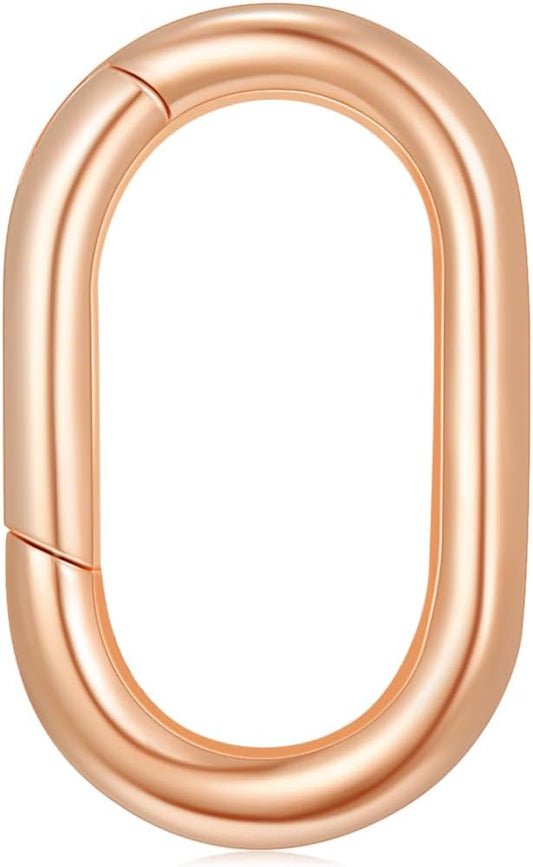 14K Gold Jewelry Clasp Necklace Extender Clasp Bracelet Extension Connector for DIY Necklace Bracelet Anklet Jewelry Making (Style 3-Rose)