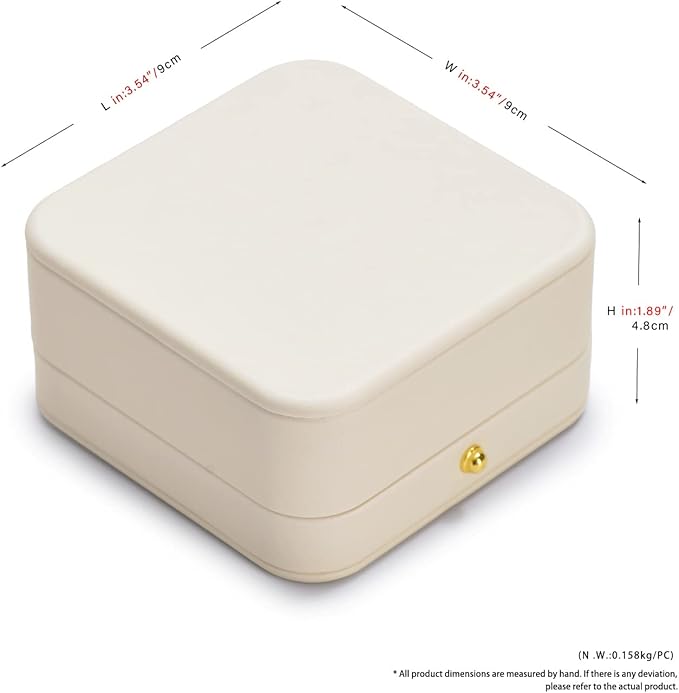 Premium White PU Leather Bracelet Bangle Gift Box Velvet Interior Jewelry Bracelet Storage Holder Box