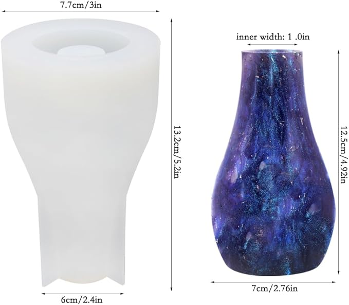 2 Pcs Concrete Vase Mold, FineGood Silicone Resin & Epoxy Casting Mold for Making Vases, DIY Making Handmade Home Display Decor Crafts