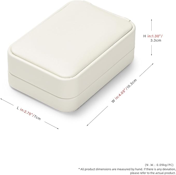 Leather Necklace Box Velvet Interior Necklace Gift Box Pendant jewelry Case Display Storage Case for Anniversary Wedding Birthday Mother's Day Gifts (White)