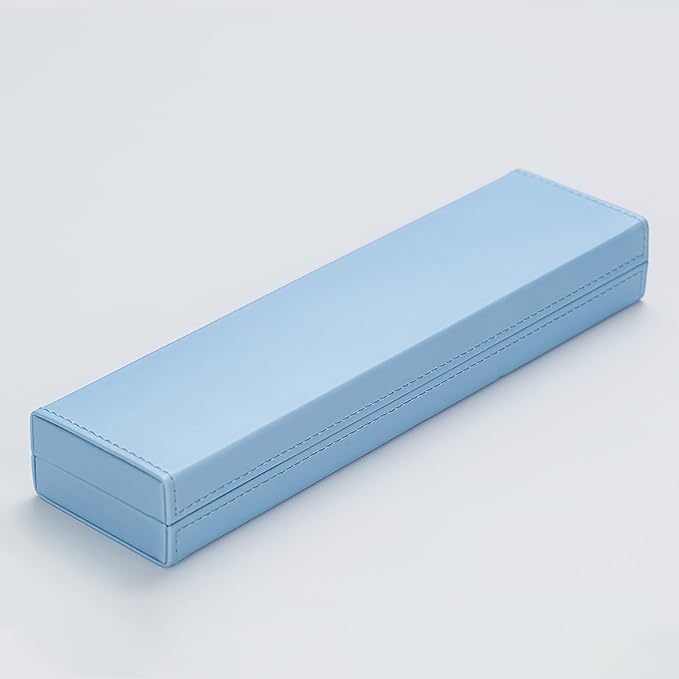 Jewelry Box PU Leather Necklace/Long Chain Gift Box Velvet Jewellery Storage Case Engagement, Anniversary(Blue)