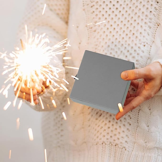 Nsmykhg Jewelry Gift Box Velvet-Lined,12 Pack Compact Drawer Style for Earrings & Rings, Necklace & Bracelet Organizer, 3.93x3.93x1.65 Inches, Stackable Elegant Jewelry Display & Storage Box (Grey)