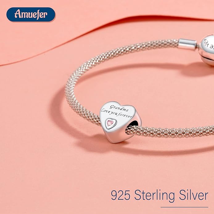 S925 Silver 14K Gold Plated Charm for Pandora Bracelet Necklace Women, Jewelry Gift, Valentines Mothers Day Christmas Birthday Anniversary, Mom Daughter Auntie Grandma Friend Wife Girlfriend