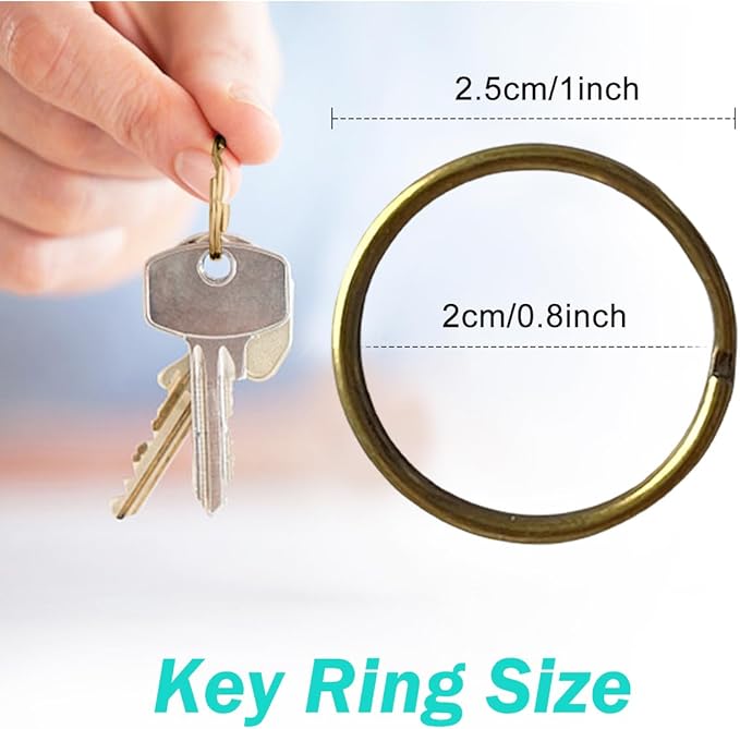 100PCS Premium Swivel Snap Hooks with Key Rings,Metal Lanyard Keychain Hooks Lobster Clasps for Key Jewelry DIY Crafts Bronze 1.25inches/32mm(50 Pcs Lanyard Snap Hooks+50 Pcs Key Rings)