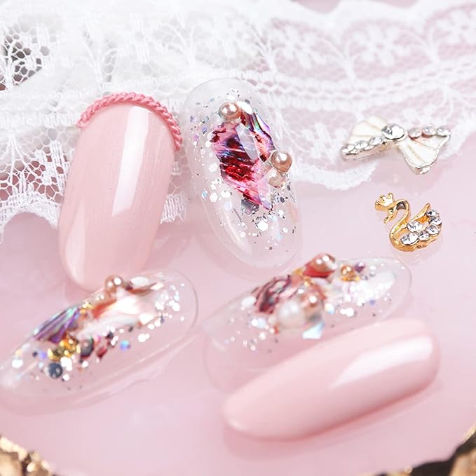 Abalone Seashell Nail Art Slices, Holographic 3D Mermaid Irregular Nail Art Glitter Flakes, Ocean Beach Shell Nail Sequins Supplies for Women Girls Manicure Sparkly Decoration, DIY Resin Nail Art Tips