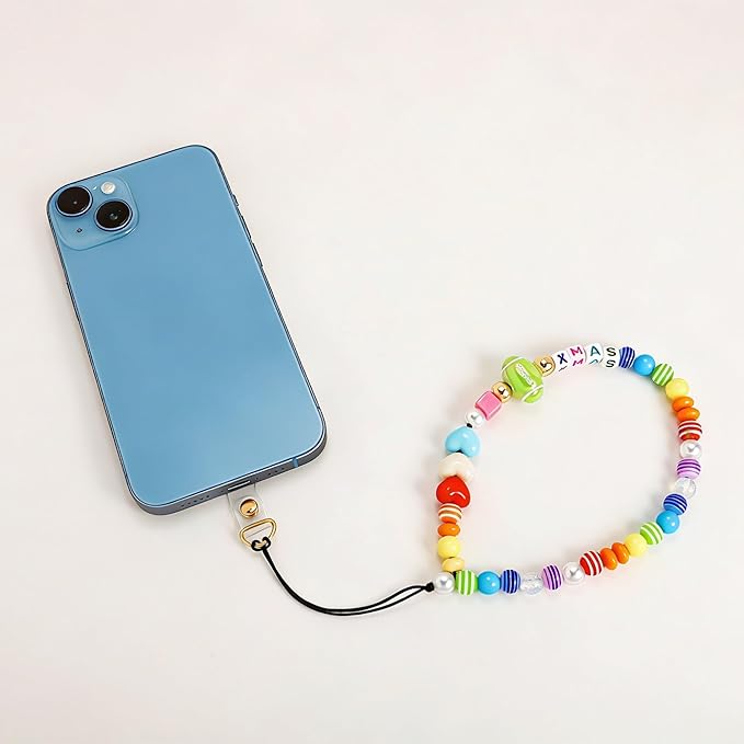 MYCUTEY DIY Phone Charm Making Kit with 657Pcs Colorful Pony,Letter,Football,Star,Flower Beads,Craft Supplies for Jewelry-Making,Necklace,Bracelet Personalized Name Making Gift for Women Kids Girls