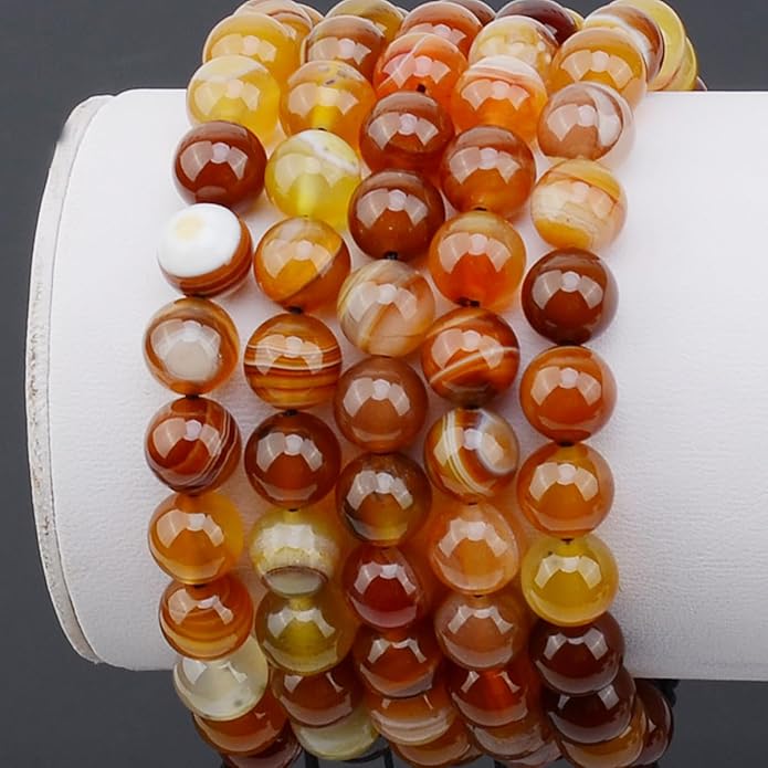 MASSIVE BEADS Natural Healing Power Gemstone Crystal Beads Unisex Adjustable Macrame Bracelets