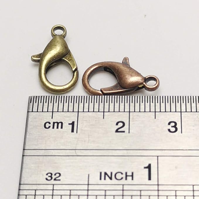 Chenkou Craft 1 Box Around 210pcs 7 Colors Lobster Clasp Jewelry Making Repairing (16x9mm)