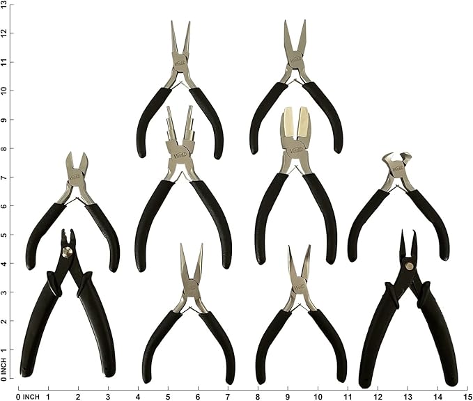 vouiu 10-Piece Jewelry Pliers Set Jewelry Making Tools