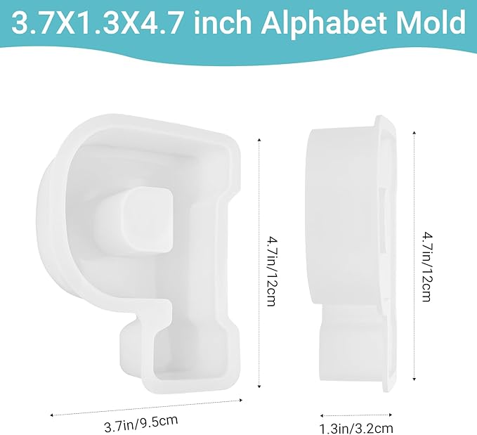 Gartful Resin Letter Molds for Casting, P Capital Alphabet Resin Silicone Molds for Epoxy, Thick 3D Silicone Letter Molds for Making Letters, Word Sign Art, DIY Crafts, Making Candle, Party Home Decor