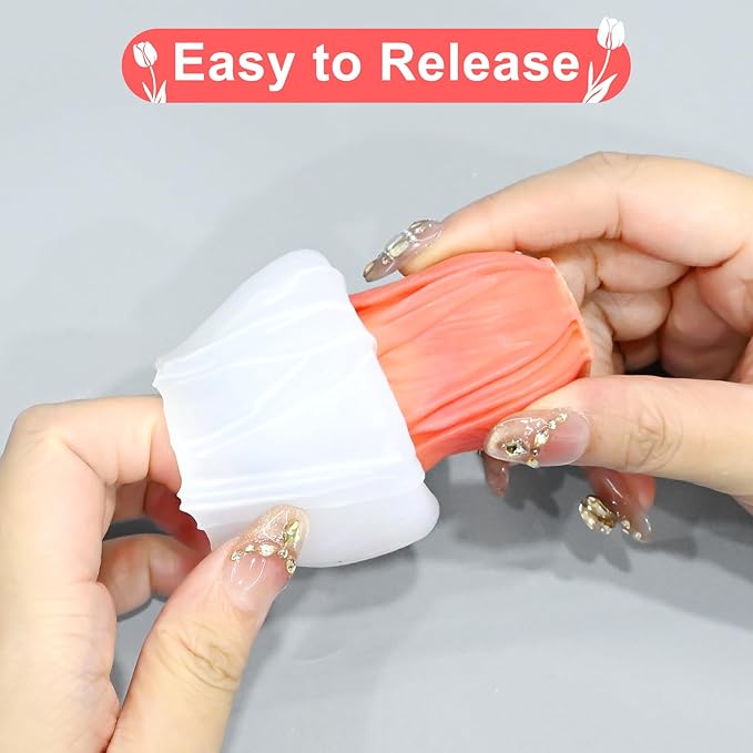 ZQYSING 4 PCS Tulip Candle Molds with Leaf Mold, 3D Flower Silicone Molds for Candles Wax Soap Clay Plaster Epoxy Resin Home Decorations