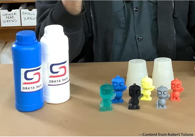 Siraya Tech Defiant 25 Platinum Silicone Mold Making DIY Kit, Food Safe, 25A Hardness, Ideal for 3D Printer UV Resin, Easy to Stop Curing Inhibition, No Coating, for Casting Epoxy Resin (35.3 Oz)