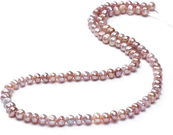 Natural Pearl Beads Potato 4-5mm Purple Freshwater Cultured Loose Gemstone Beads for DIY Jewelry Making 13.8''/Strand HQ