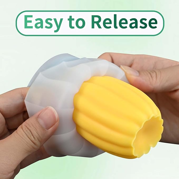 ZQYSING Pumpkin Candle Mold, Halloween Silicone Molds for Candles Wax Soap Plaster Clay Epoxy Resin Casting, Fall Candle Molds for Thanksgiving Home Decor 06