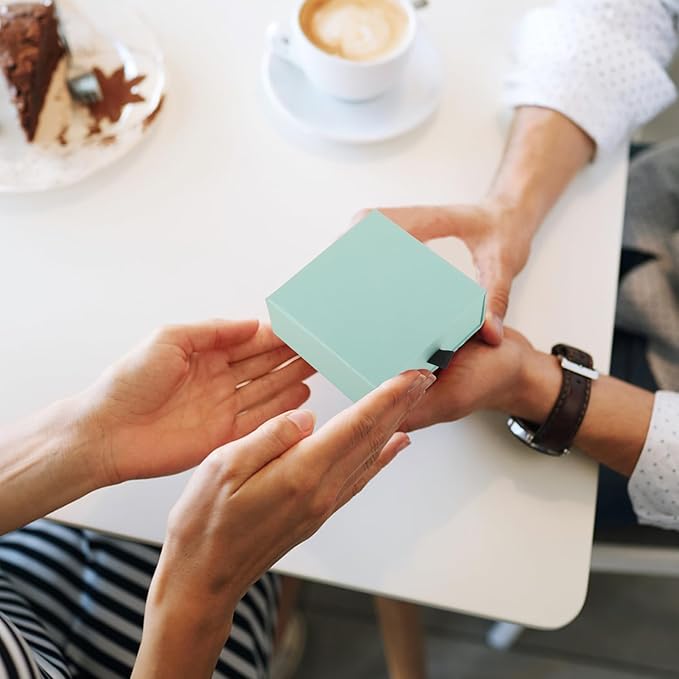 Luxury Velvet-Lined Jewelry Gift Box 12-Pack, Compact Drawer Style Organizer for Earrings & Rings, Elegant Bracelet Display Box, Small Jewelry Storage Box, 3.5x3.5x1.26 Inches (Blue)