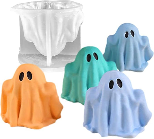 TOPYS Halloween Ghost Candle Silicone Mold DIY 3D Scented Candle Making Wax Mould Gypsum Ornament Resin Soap Chocolate Mold Home Decor