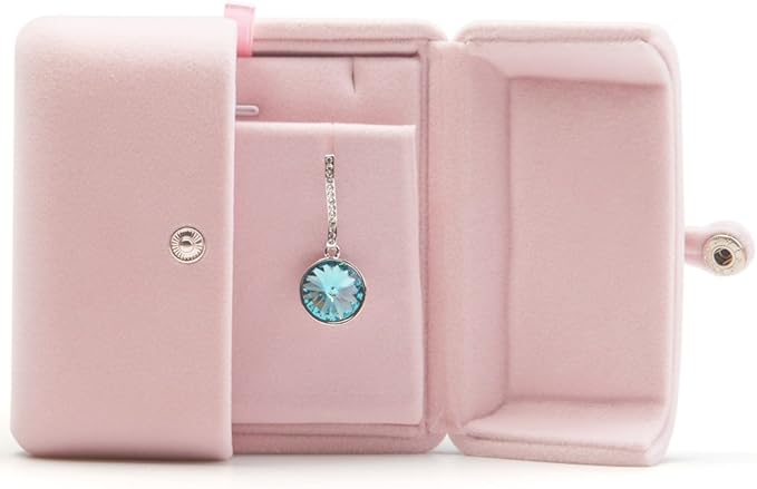 Oirlv Pink Velvet Jewelry Packaging Box Pendant Earrings Display Storage Case Pendant Gift Box