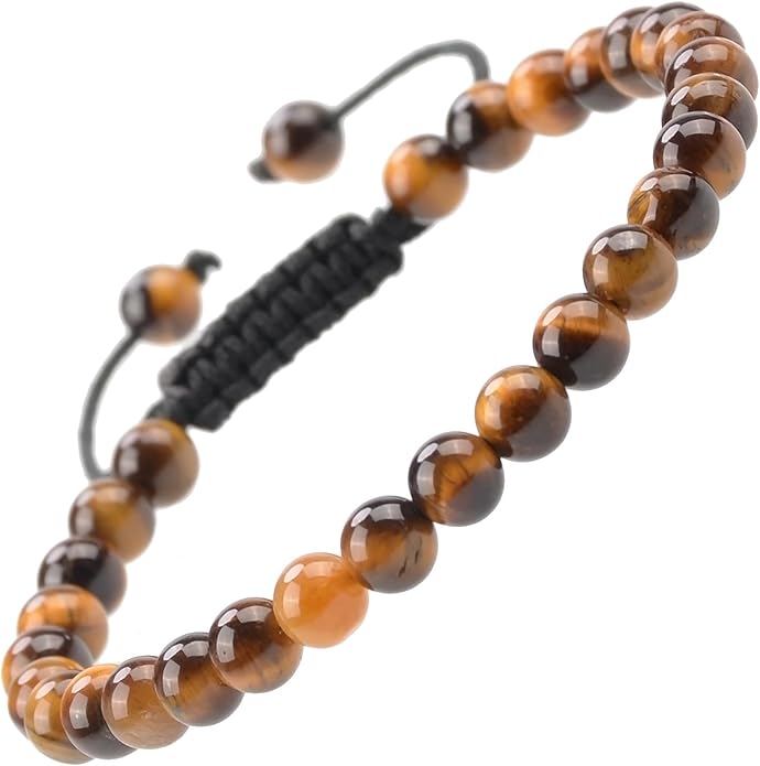 MASSIVE BEADS Natural Healing Power Gemstone Crystal Beads Unisex Adjustable Macrame Bracelets