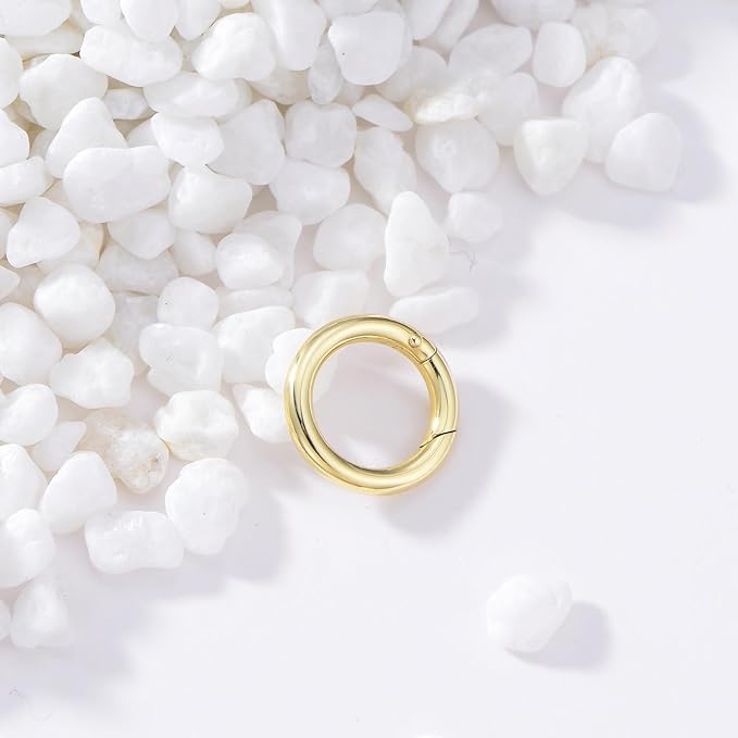 10K Gold Jewelry Clasp Necklace Extender Clasp Bracelet Extension Connector for DIY Necklace Bracelet Anklet Jewelry Making (Style 2)