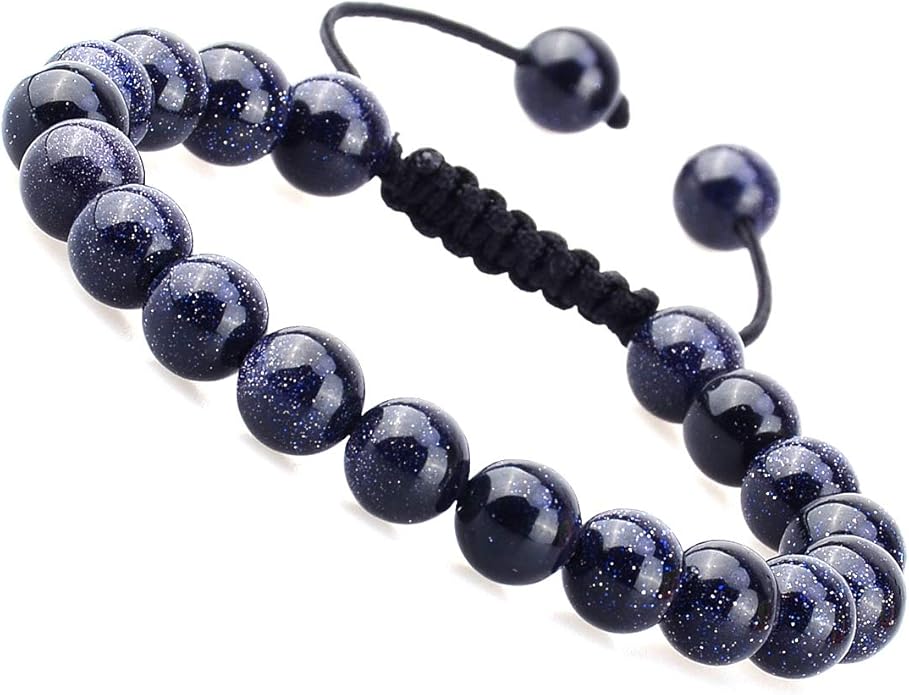 MASSIVE BEADS Natural Healing Power Gemstone Crystal Beads Unisex Adjustable Macrame Bracelets