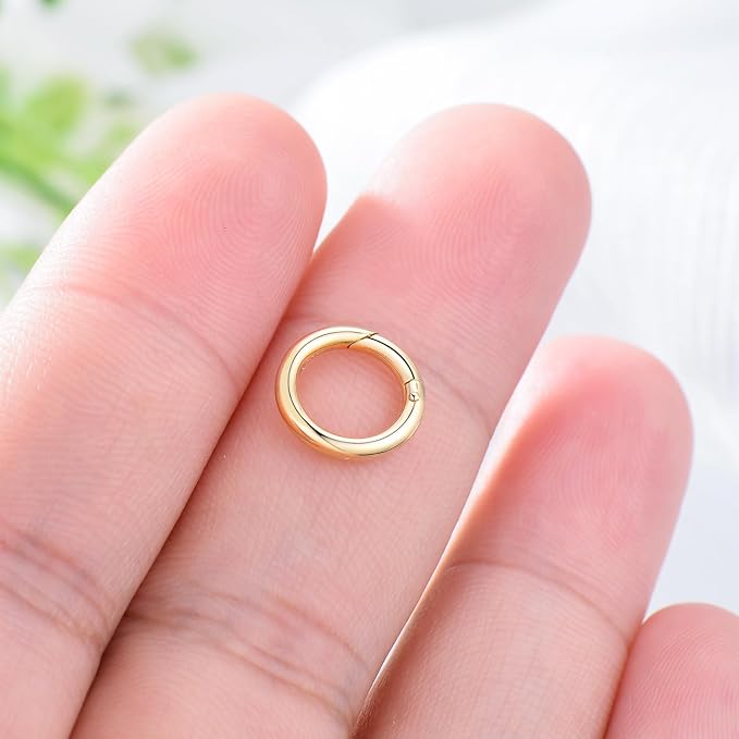 10K Gold Jewelry Clasp Necklace Extender Clasp Bracelet Extension Connector for DIY Necklace Bracelet Anklet Jewelry Making (Style 2)