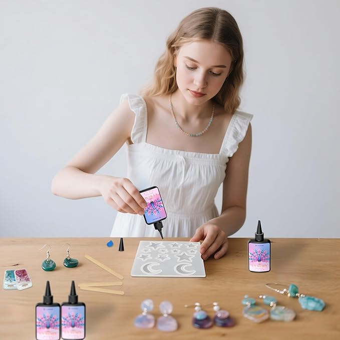 Vivresina UV Resin 400 Grams Crystal Clear Hard Type Fast Curing No Yellowing Low Odor for Art Craft Coating Jewelry Making