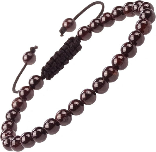 MASSIVE BEADS Natural Healing Power Gemstone Crystal Beads Unisex Adjustable Macrame Bracelets