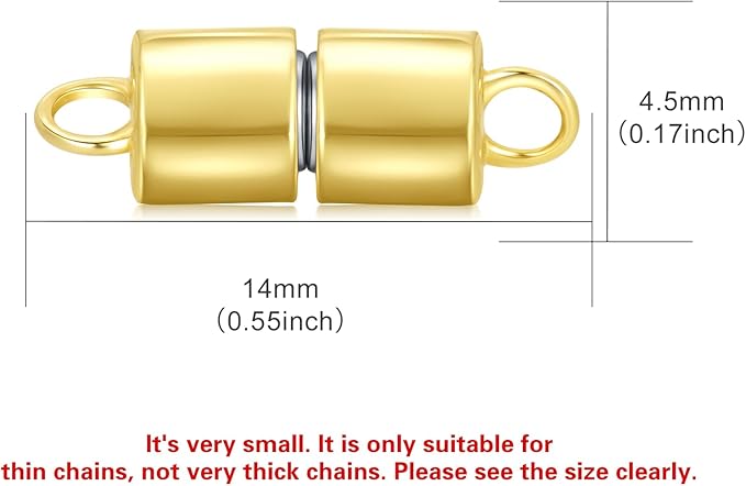 10K Real Gold Necklace Connector Extender Clasps for DIY Bracelet Jewelry Making, Lobster Clasp Extender Necklace Clasp Connector Bracelet Extension, Double Lobster Clasp 10K Gold(Style 1)
