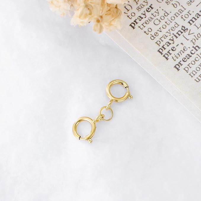 Real 14k Gold Lobster Clasp/Spring Clasp/S Clasp for DIY Necklace Bracelet Jewelry Making(Style 9)