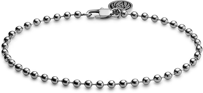 50-Pack 4-Inch Ball Chains with Connectors, 2.3mm Stainless Steel Beaded Chain for Dog Tags, ID Labels, Crafts, Keychains, Fan Pulls