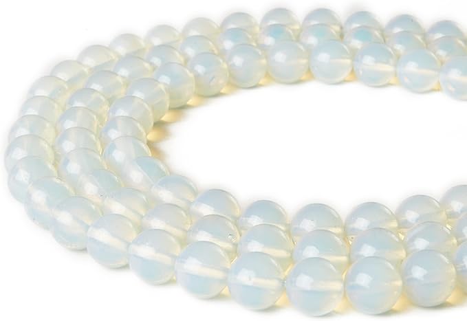 100pcs 6mm Opal Beads Natural Gemstone Beads Round Loose Beads for Jewelry Making