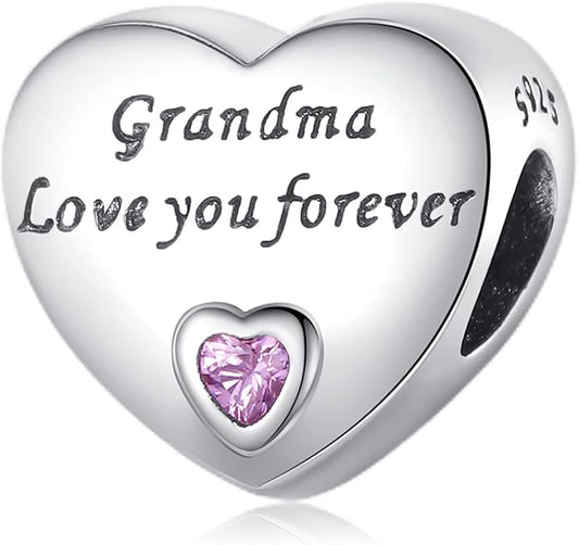 S925 Silver 14K Gold Plated Charm for Pandora Bracelet Necklace Women, Jewelry Gift, Valentines Mothers Day Christmas Birthday Anniversary, Mom Daughter Auntie Grandma Friend Wife Girlfriend