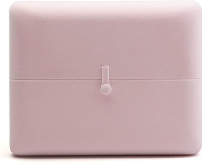 Oirlv Pink Velvet Jewelry Packaging Box Large Necklace Display Storage Case Large Necklace Gift Box