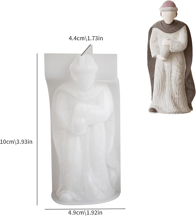 Silicone Born Jesus Nativity Scene Mold - Silicone Resin Casting Molds for Candle & Resin & Soap Craft Supplies