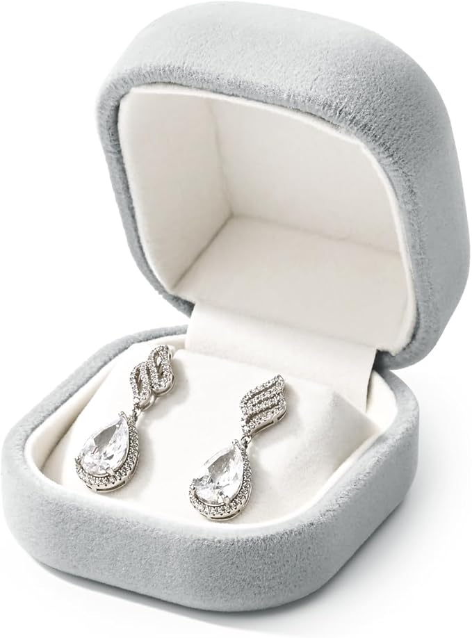 Premium Velvet Earring Box Jewelry Gift Boxes Earrings Case for Birthday,Wedding,Mother's Day, Valentine's Day Gift