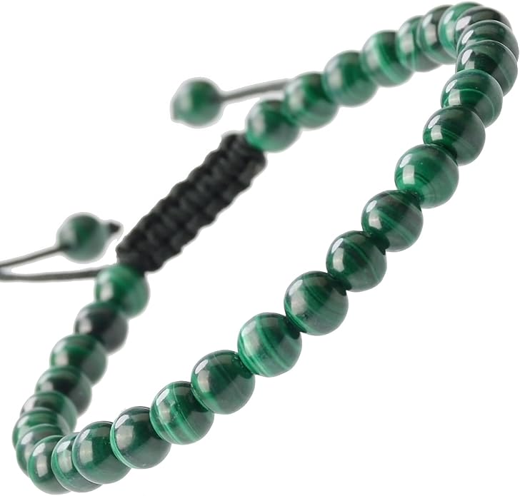 MASSIVE BEADS Natural Healing Power Gemstone Crystal Beads Unisex Adjustable Macrame Bracelets