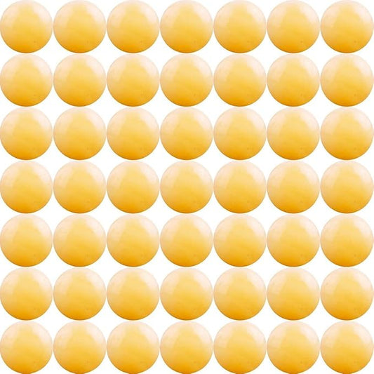 Natural Stone Beads Yellow Jade 100pcs 10mm Round Genuine Real Stone Beading Loose Gemstone Hole Size 1mm DIY Smooth Beads for Bracelet Necklace Earrings Jewelry Making (Yellow Jade, 10mm)