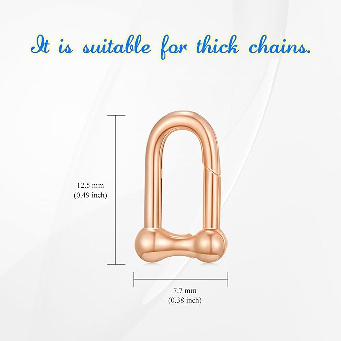 14K Gold Jewelry Clasp Necklace Extender Clasp Bracelet Extension Connector for DIY Necklace Bracelet Anklet Jewelry Making (Style 11-Rose)