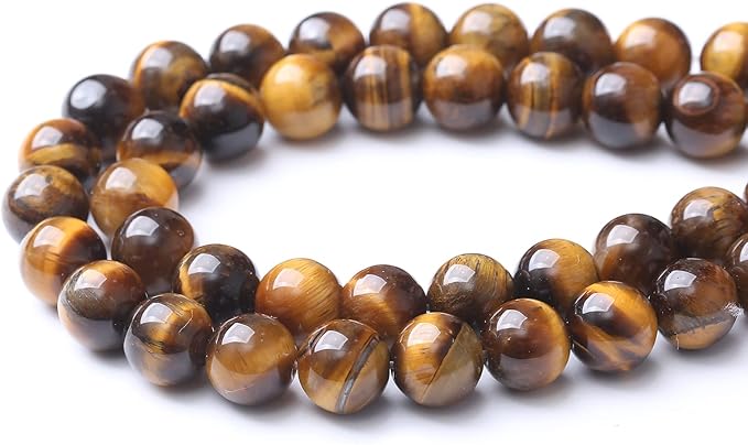 10mm 72pcs AAA Yellow Tiger Eye Gemstone Beads Natural Round Loose Crystal Energy Stone Healing Power for Jewelry Making 2 Strand 32"