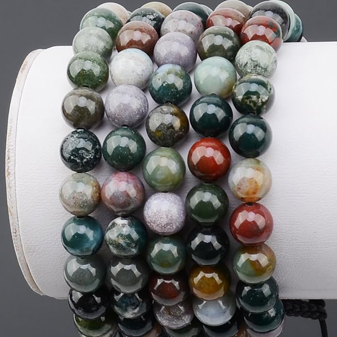 MASSIVE BEADS Natural Healing Power Gemstone Crystal Beads Unisex Adjustable Macrame Bracelets