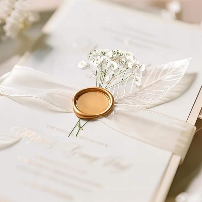 50 Pcs Baby's Breath Real Natural Dried Pressed Flowers for Wedding DIY Crafts Home Decor Resin Art Card Making Vase Arrangements (White)