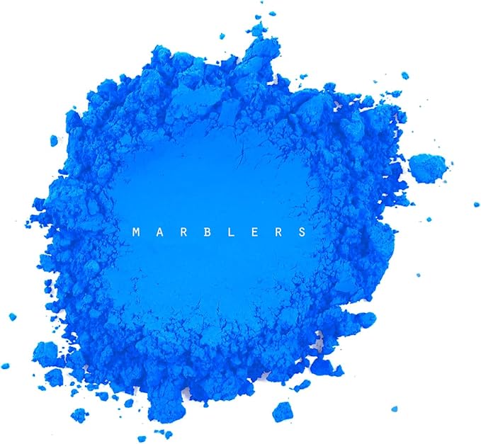 MARBLERS Fluorescent Pigment Powder [Neon Blue] 4oz (113g) | Matte Pigment | Dye | Non-Toxic | Vegan | Cruelty-Free | Nail Polish, Nail Art, Soap, Slime, Candle, Resin, Epoxy, Acrylic Paint