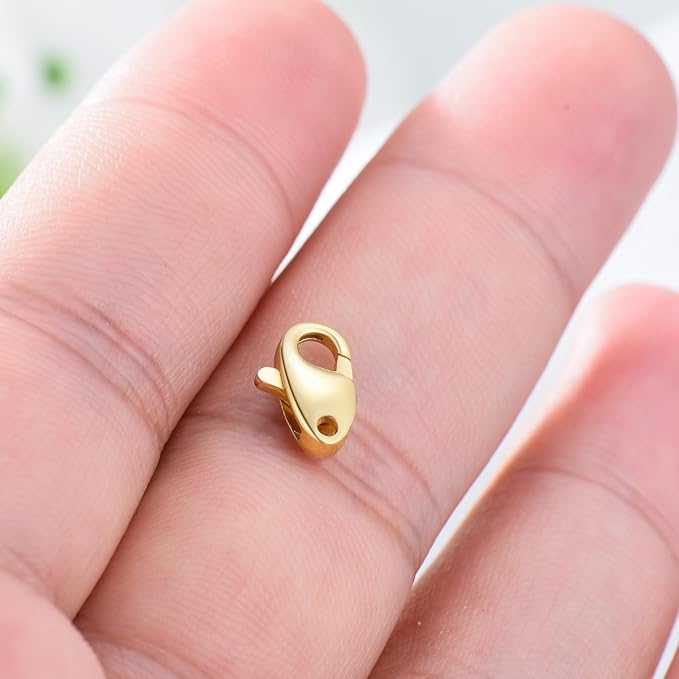 14K Gold Jewelry Clasp Necklace Extender Clasp Bracelet Extension Connector for DIY Necklace Bracelet Anklet Jewelry Making (Style 5)