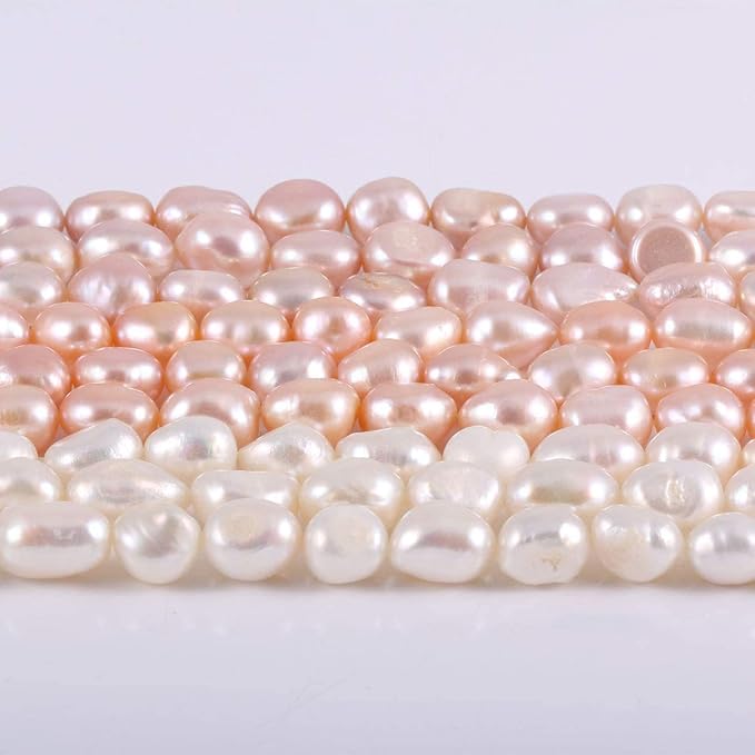 Natural Freshwater Pearls Beads Punch Loose Beads Handmake DIY for Jewelry Making DIY Women Necklace Bracelet 5-6 mm Color Pink 14 inches
