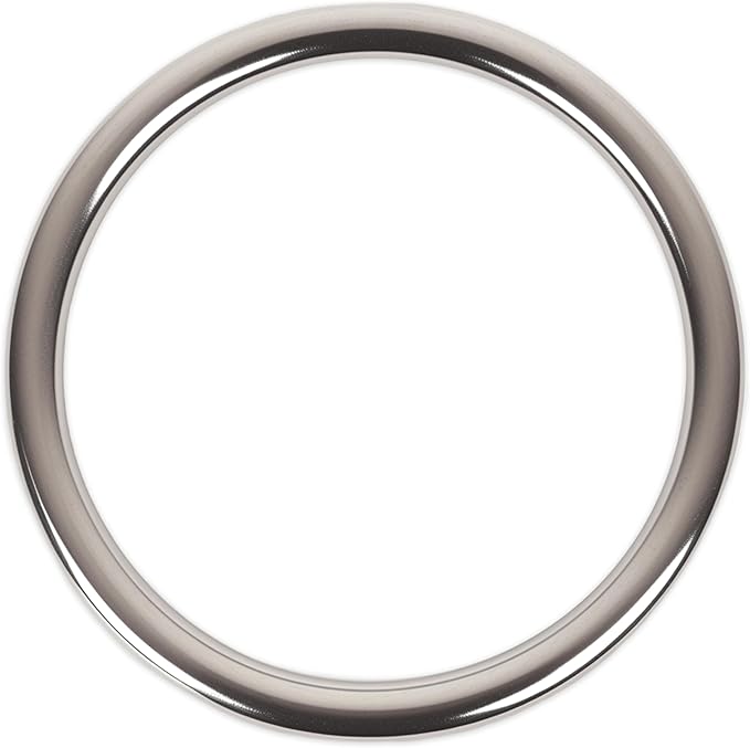 ZUSFUL 3.94 inch Metal O Rings,Stainless Steel Round Ring Buckles 5/64" Wire Diameter,metal rings for crafts,Solid Welded Loop(4, ID5/64*D3.94(100mm))