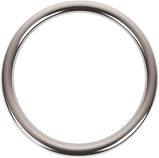 ZUSFUL 3.94 inch Metal O Rings,Stainless Steel Round Ring Buckles 5/64" Wire Diameter,metal rings for crafts,Solid Welded Loop(4, ID5/64*D3.94(100mm))