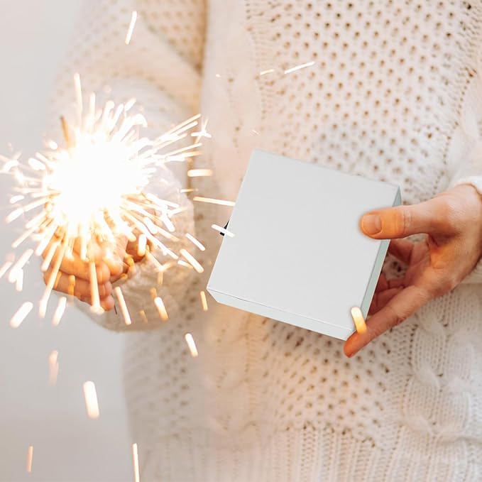 Nsmykhg Jewelry Gift Box Velvet-Lined,12 Pack Compact Drawer Style for Earrings & Rings, Necklace & Bracelet Organizer, 3.93x3.93x1.65 Inches, Stackable Elegant Jewelry Display & Storage Box (White)