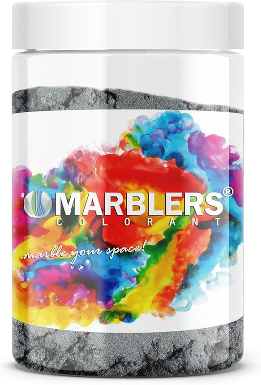 MARBLERS Gray Mica Powder [Dark Gray] 4oz (113g) | Cosmetic Grade | Epoxy Resin Pigment, Dye | Non-Toxic, Vegan, Cruelty-Free | Lip Gloss, Nails, Body Butter, Bath Bomb, Candle & Soap Making