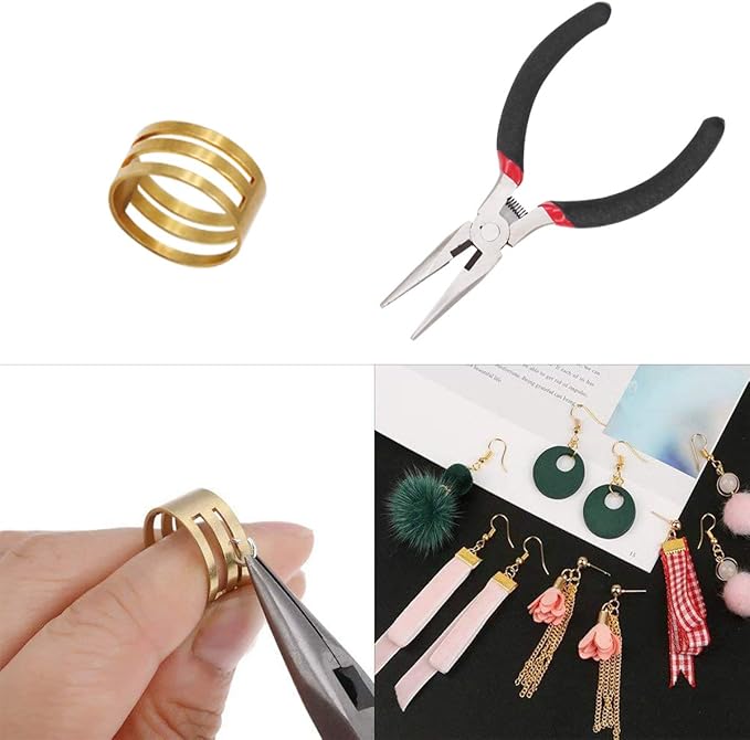 EuTengHao 1504pcs Open Jump Ring and Lobster Clasps Kit Include Pliers Tweezers Jewelry Making Repair Supplies Kit with Jewelry Making Accessories for Necklace Making Repair (Silver)